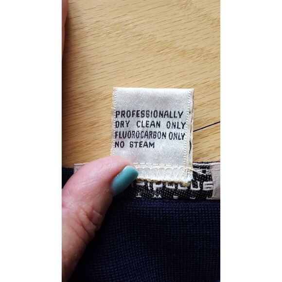 Liz Claiborne‎ Vtg. Knit Sweater Navy Sequin Pullover Geometric 90s Sm, Y2k Glam - Picture 5 of 9